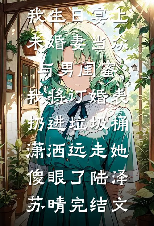 我生日宴上未婚妻当众与男闺蜜,我将订婚表扔进垃圾桶，潇洒远走她傻眼了陆泽苏晴完结文