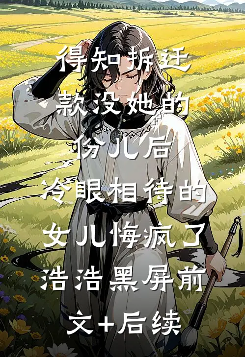 得知拆迁款没她的份儿后，冷眼相待的女儿悔疯了浩浩黑屏前文+后续
