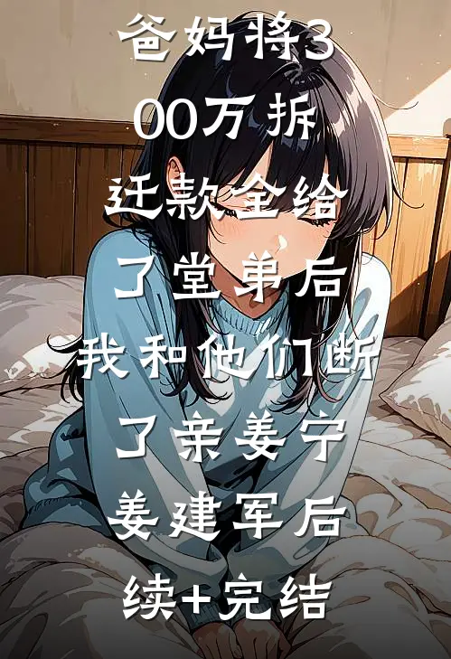 爸妈将300万拆迁款全给了堂弟后，我和他们断了亲姜宁姜建军后续+完结