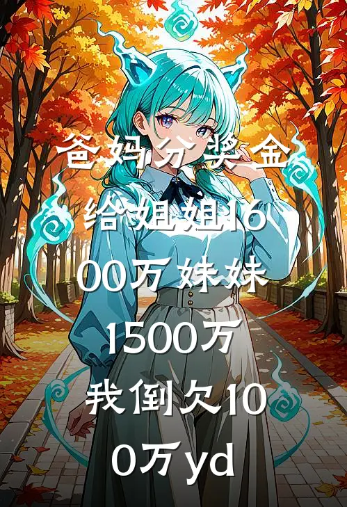 爸妈分奖金给姐姐1600万妹妹1500万，我倒欠100万yd