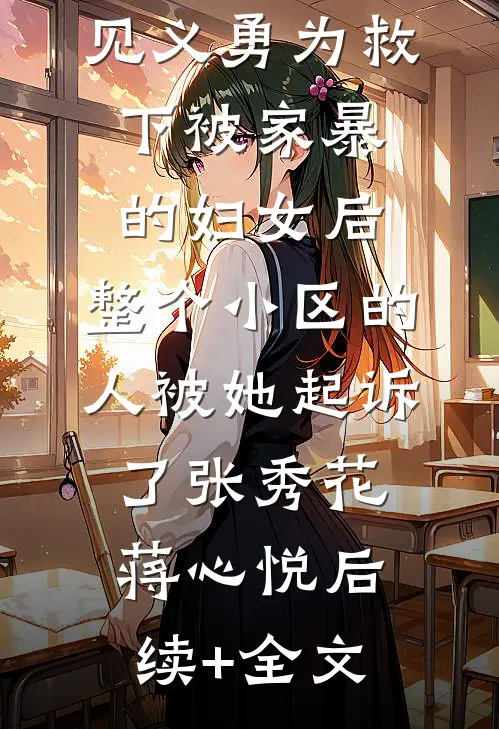 见义勇为救下被家暴的妇女后，整个小区的人被她起诉了张秀花蒋心悦后续+全文
