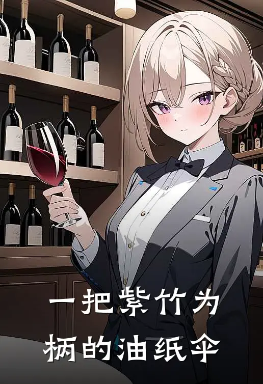 一把紫竹为柄的油纸伞