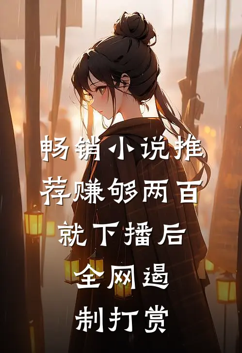 畅销小说推荐赚够两百就下播后，全网遏制打赏