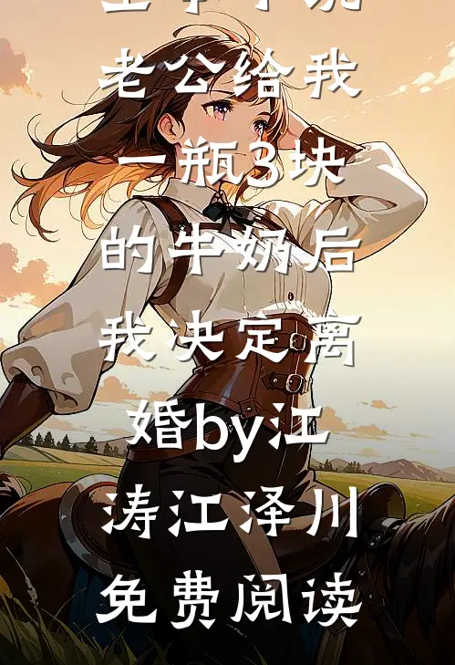 全本小说老公给我一瓶3块的牛奶后，我决定离婚by江涛江泽川免费阅读