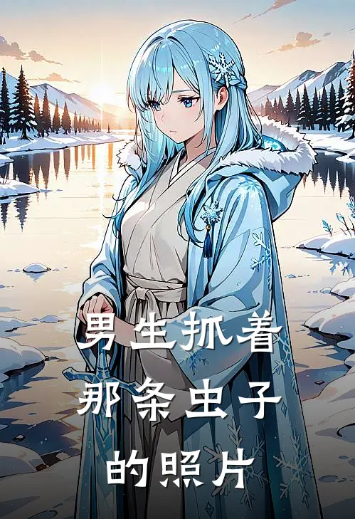 男生抓着那条虫子的照片