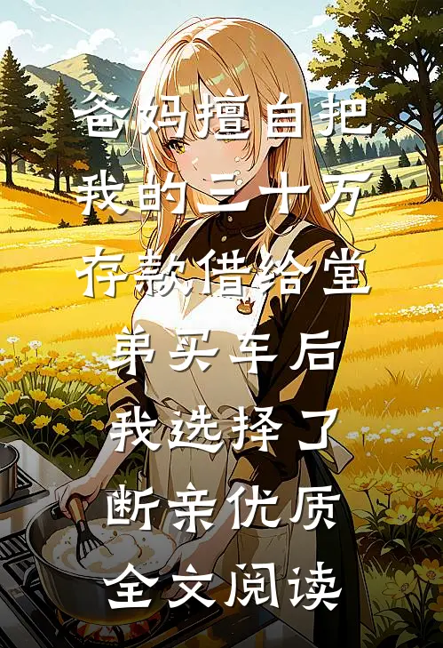 爸妈擅自把我的三十万存款借给堂弟买车后，我选择了断亲优质全文阅读