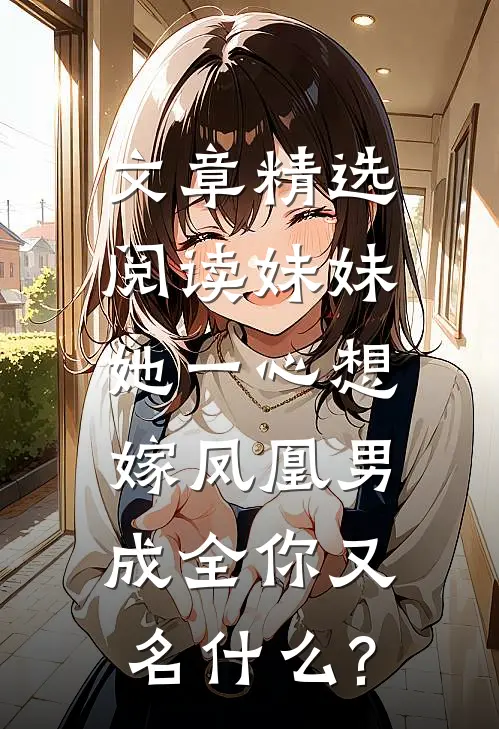 文章精选阅读妹妹她一心想嫁凤凰男,成全你又名什么?
