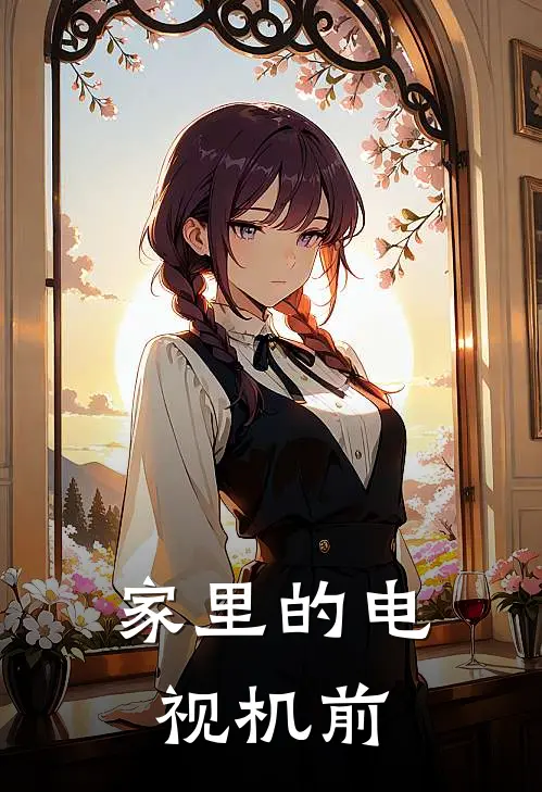家里的电视机前