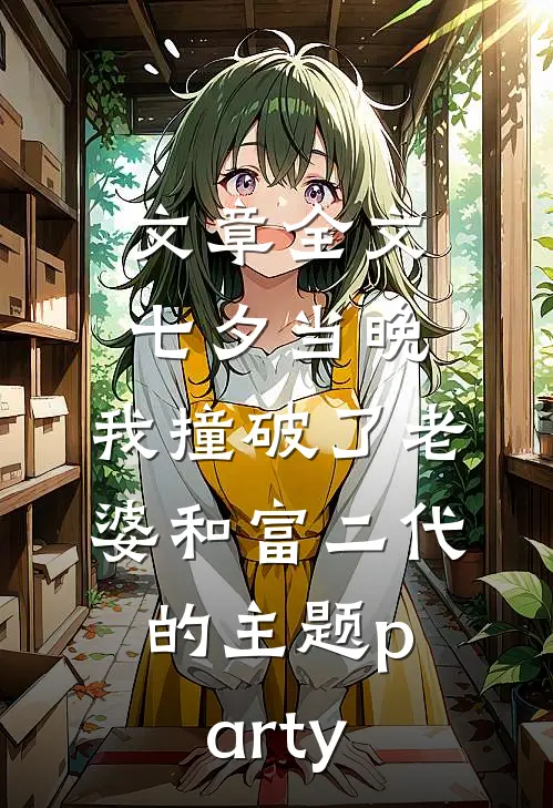 文章全文七夕当晚，我撞破了老婆和富二代的主题party