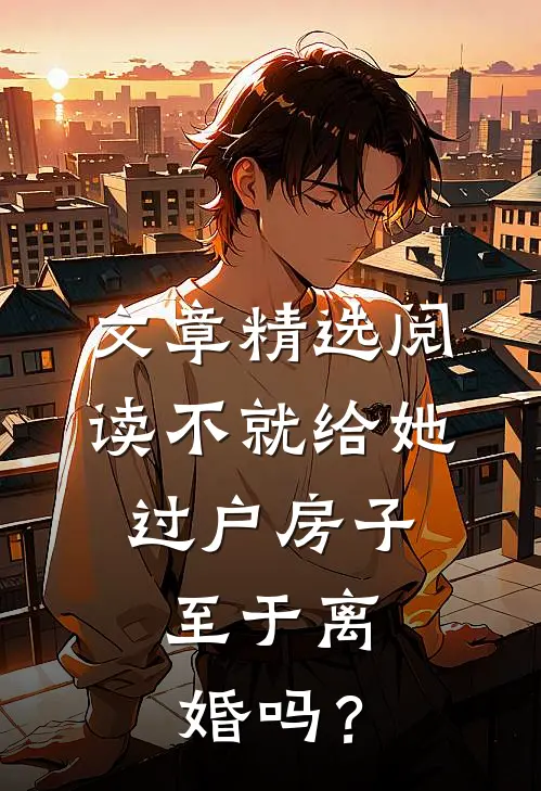 文章精选阅读不就给她过户房子，至于离婚吗？