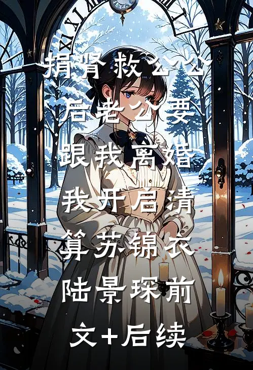 捐肾救公公后老公要跟我离婚，我开启清算苏锦衣陆景琛前文+后续