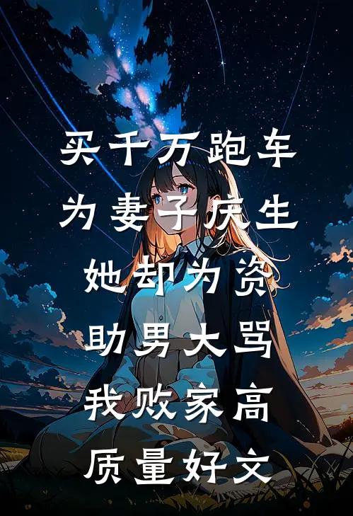 买千万跑车为妻子庆生，她却为资助男大骂我败家高质量好文