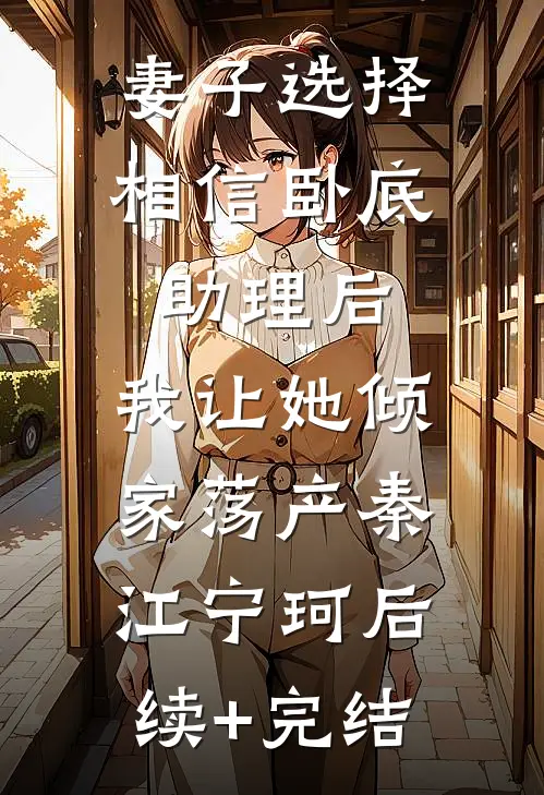妻子选择相信卧底助理后，我让她倾家荡产秦江宁珂后续+完结
